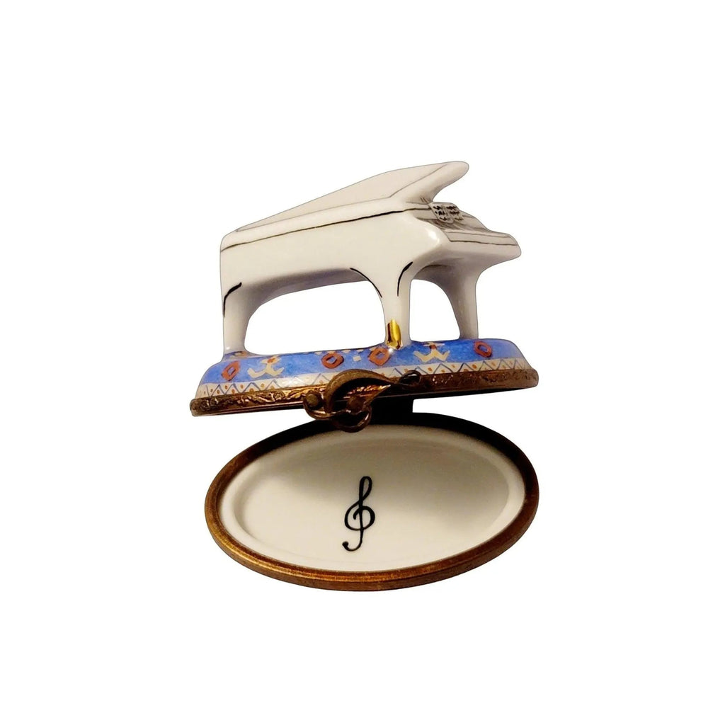 A thoughtful gift for Francophiles: the White Piano on Blue Limoges box