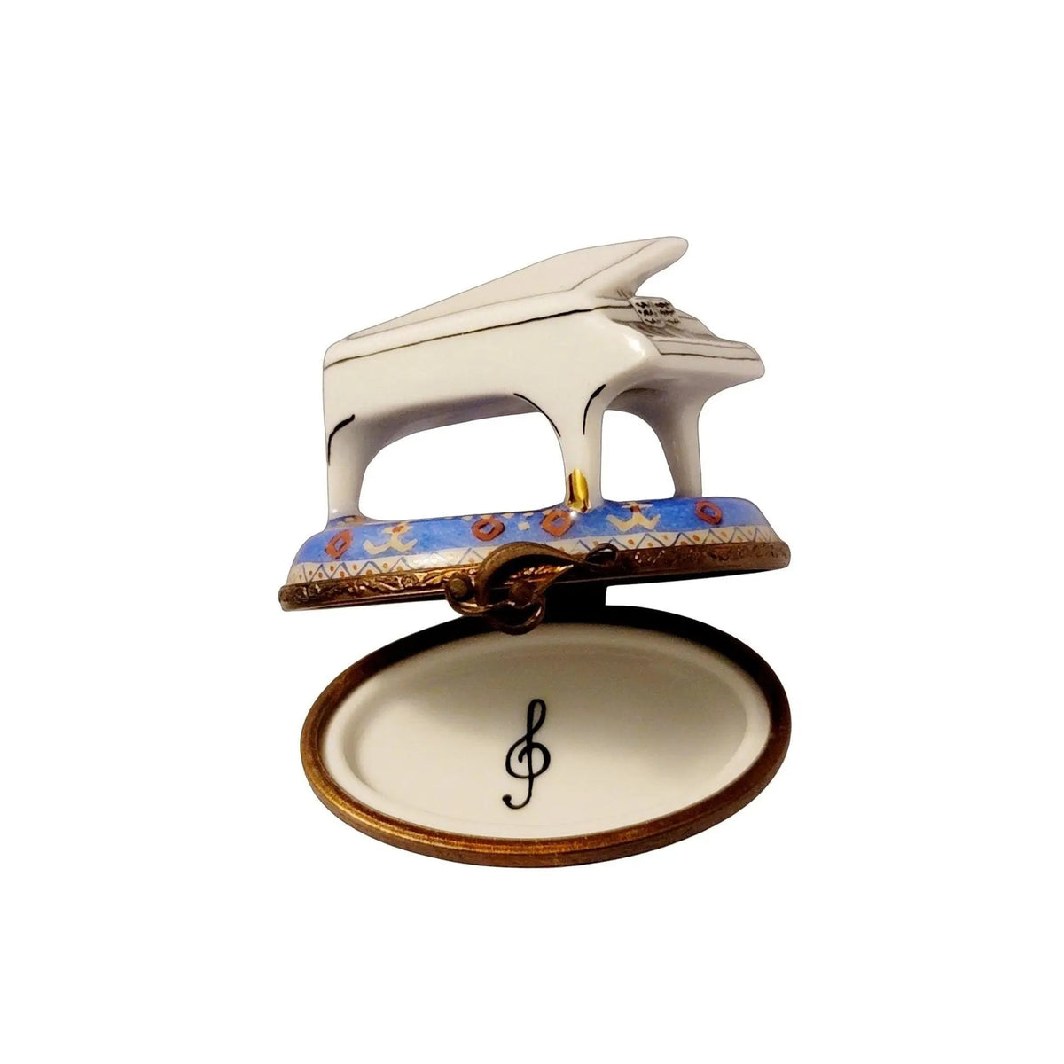 A thoughtful gift for Francophiles: the White Piano on Blue Limoges box