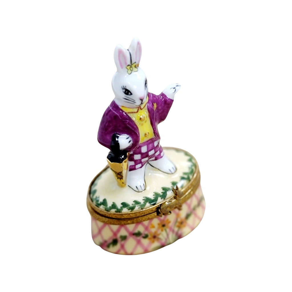 White Rabbit Suit Limoges Figurine for Collectors Gift, view 3