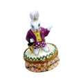 White Rabbit Suit Limoges Figurine for Collectors Gift, a hand-painted Limoges porcelain gift
