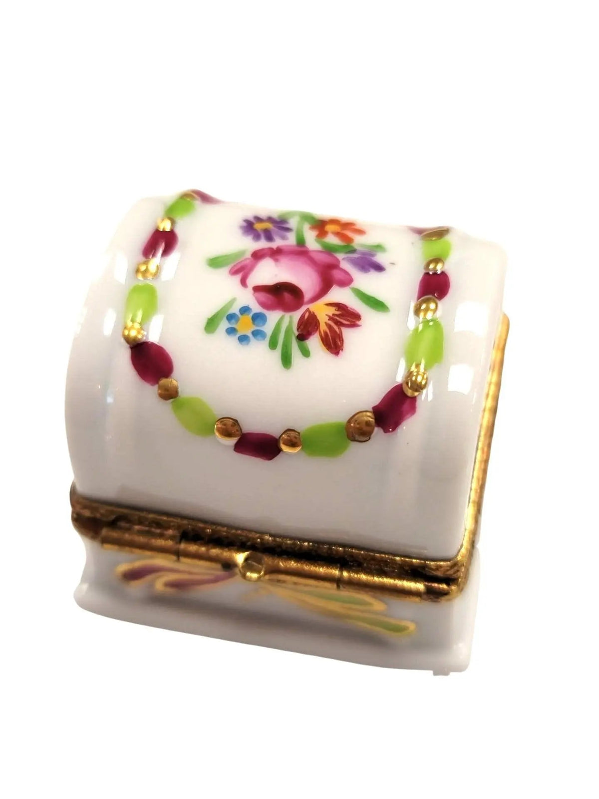 White Chest Roses Locket Clasp Box, view 6