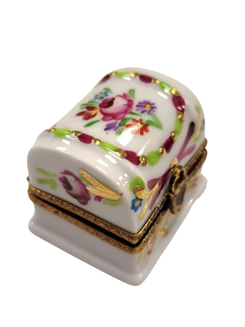 White Chest Roses Locket Clasp Box, view 7