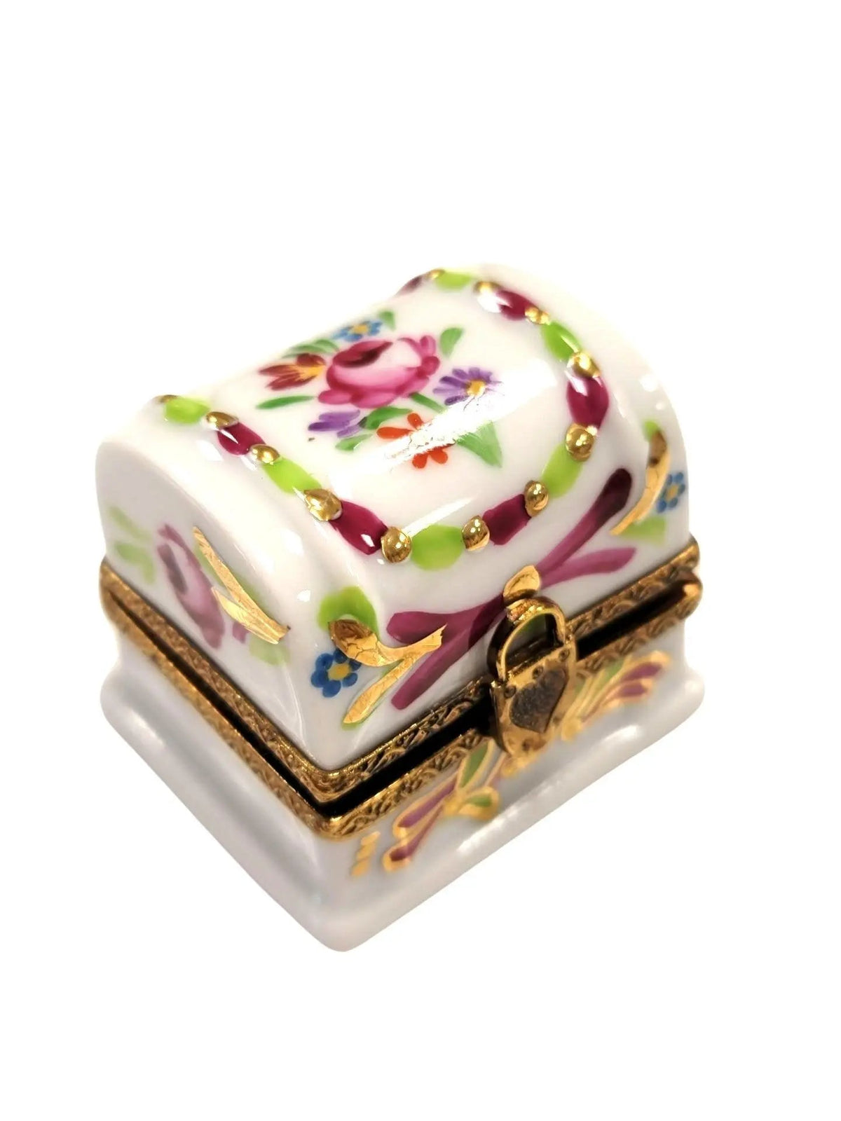 White Chest Roses Locket Clasp Box, view 9