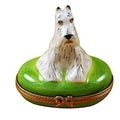 White Schnauzer Limoges Box for Dog Lovers, a hand-painted Limoges porcelain gift