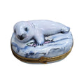 White Sea Lion Limoges Box for Collectors, a hand-painted Limoges porcelain gift