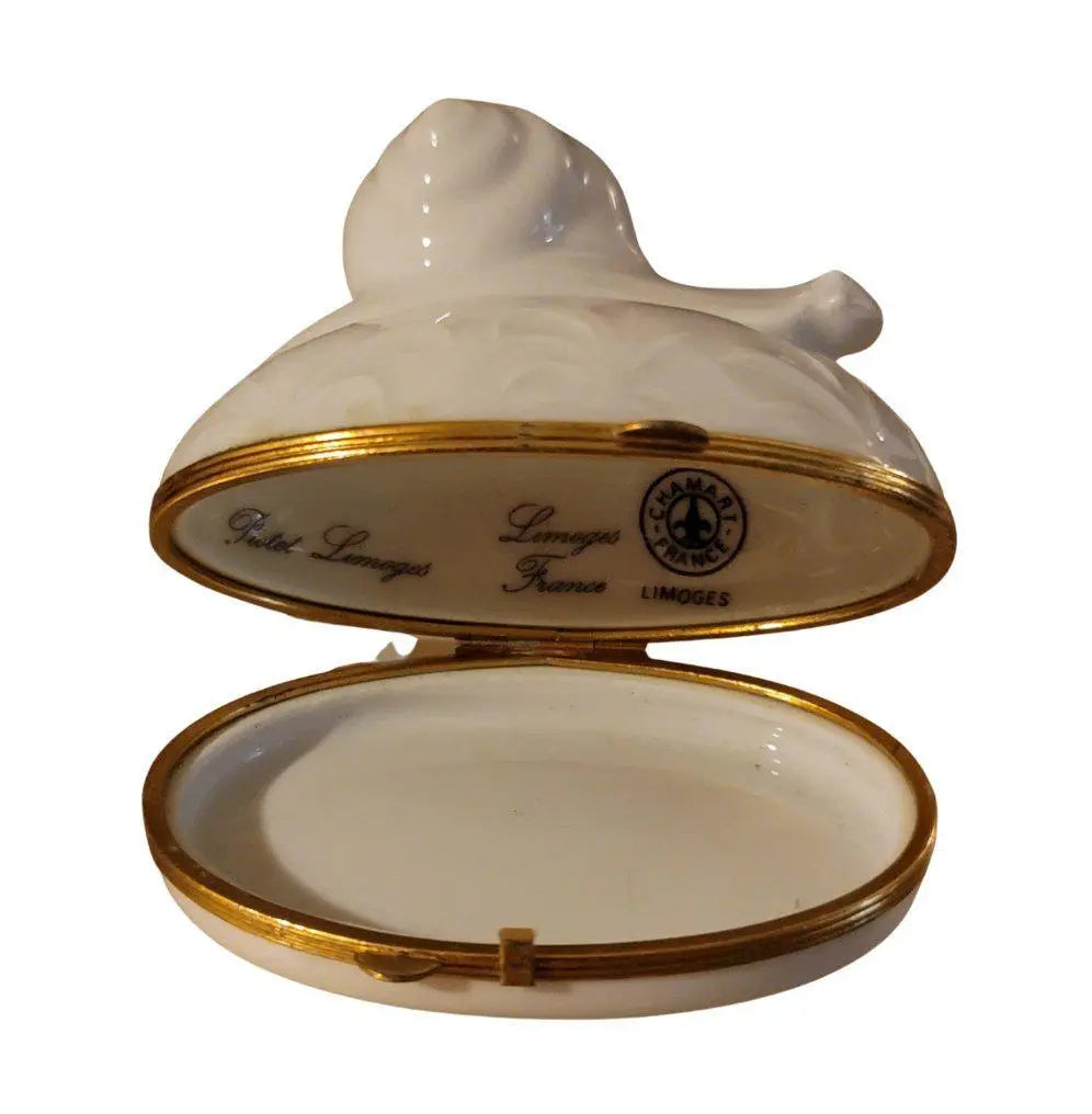 White Snail Chamart Limoges box, an heirloom-quality piece for collectors