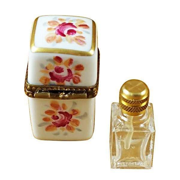 White Tall with One Bottle Limoges box painted by hand in Limoges, France, a gift to treasure