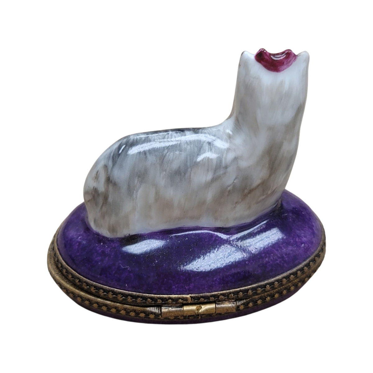 White Yorkshire Terrier Limoges Box for Dog Lovers, view 3