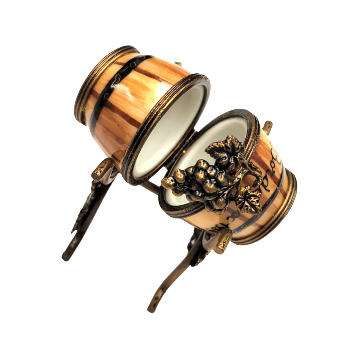Wine Barrel on Stand Limoges Box, view 2