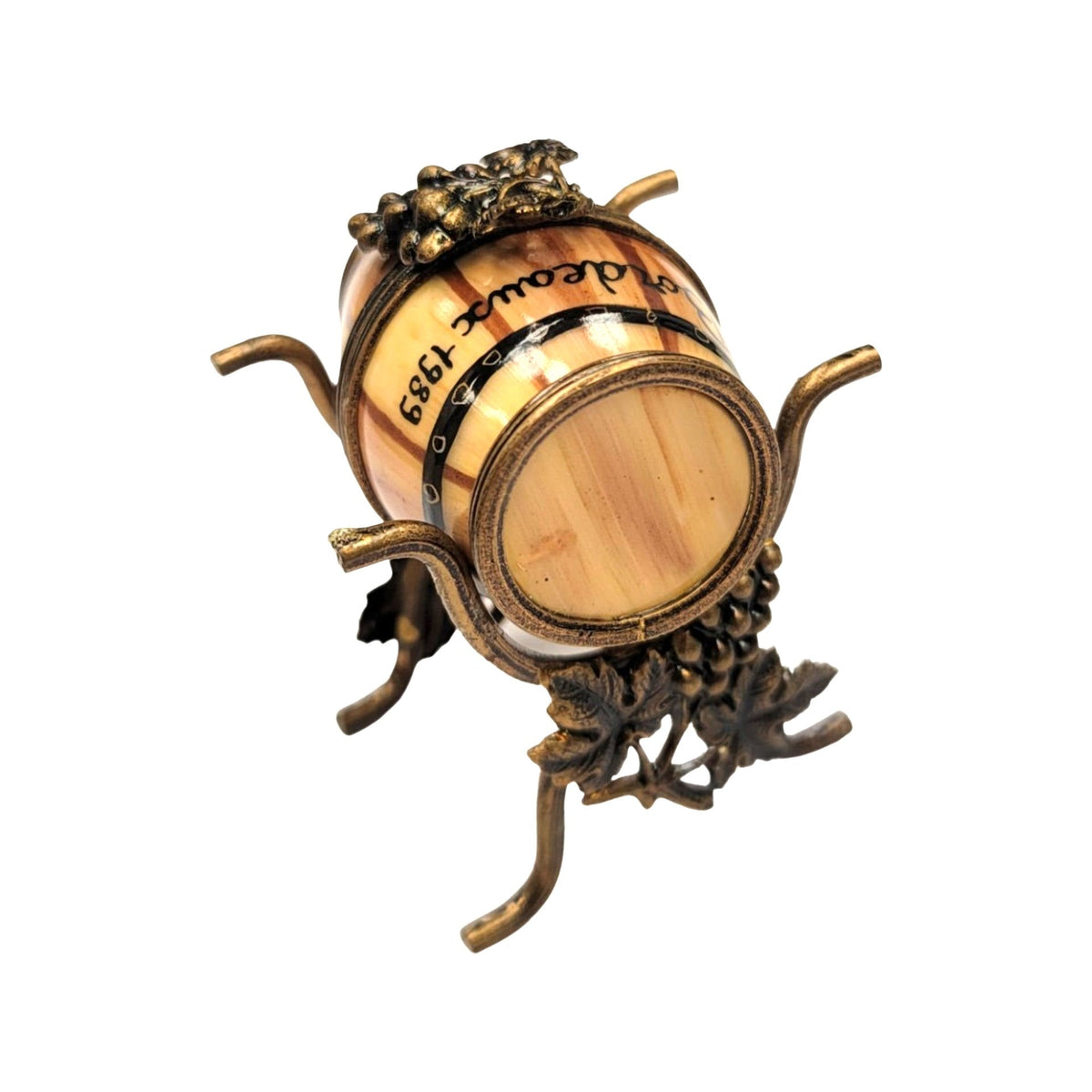 Wine Barrel on Stand Limoges Box, view 3