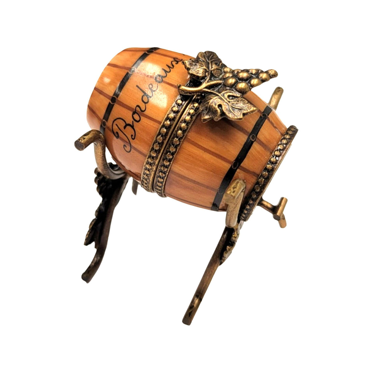 Wine Barrel on Stand Limoges Box, view 5