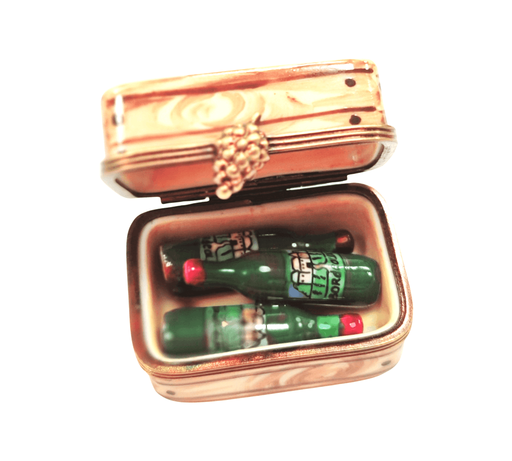 Limoges Boutique presents the 3 Bottles Wine, a genuine Limoges box painted by hand in France