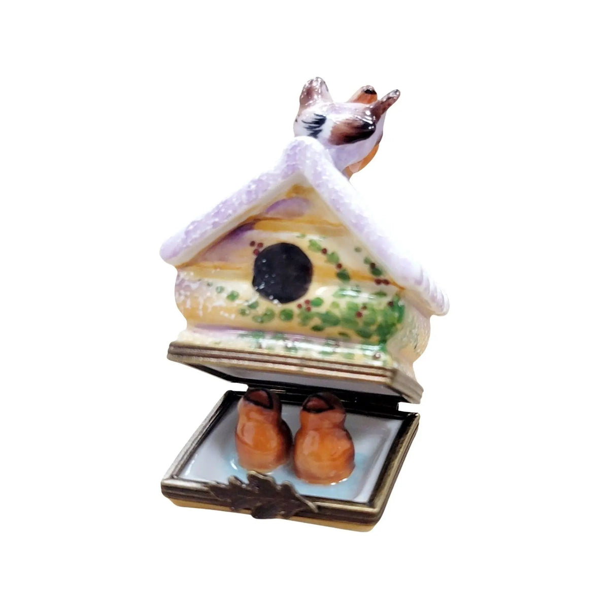 Winter Birds House w/ Limoges Porcelain Eggs Porcelain Art Object, view 10