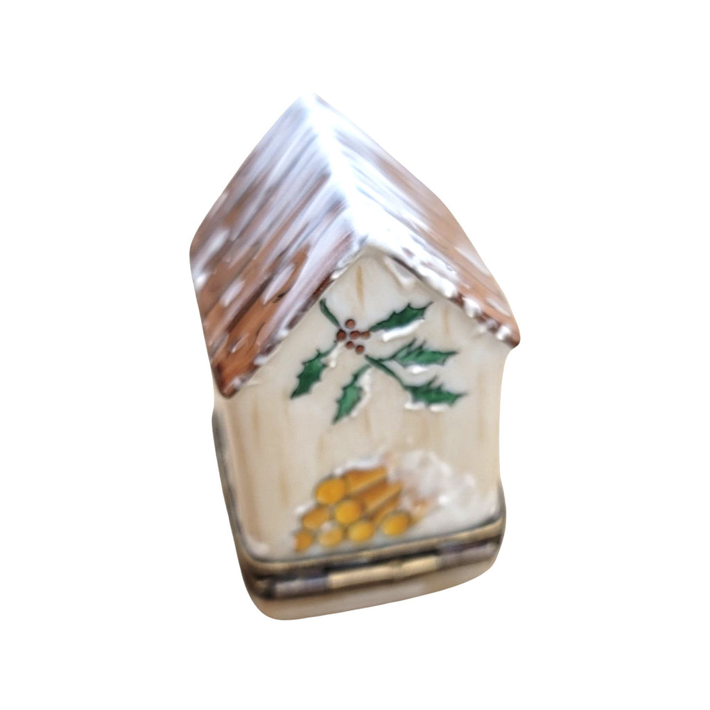 Winter Garden Shed Limoges Box Figurine, view 3