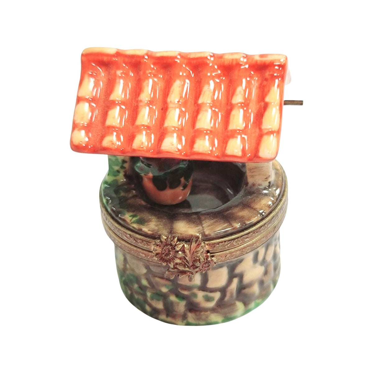 Wishing Well Limoges Box Figurine, a hand-painted Limoges porcelain gift