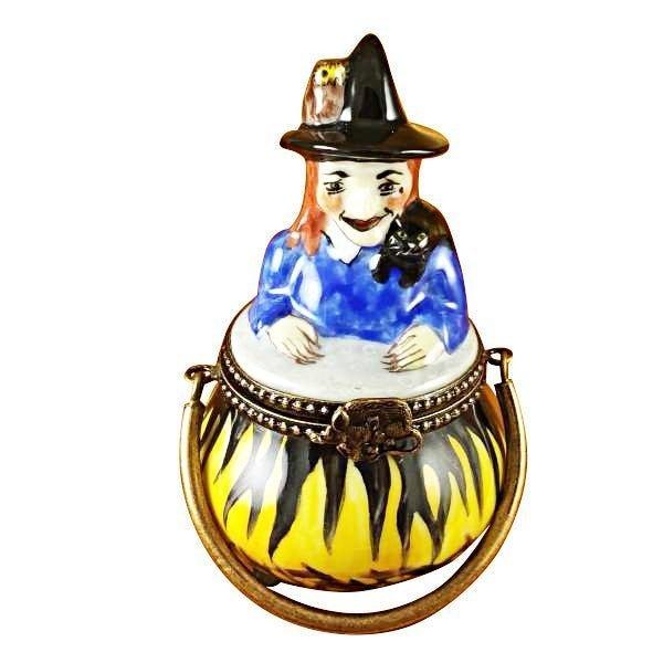 Authentic Rochard Witch in a Pot Limoges box, hand-painted in France, from Limoges Boutique