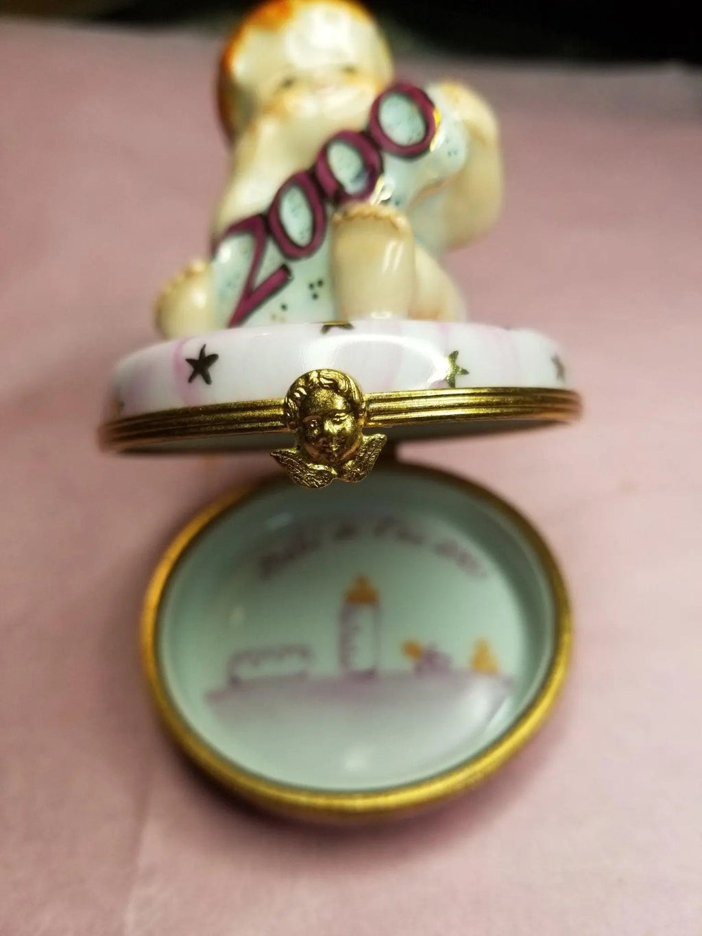 Year 2000 Baby Girl No. 1 of 750 Limoges Box Figurine, view 6