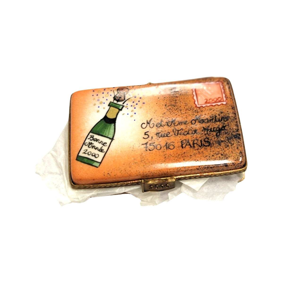 Year 2000 Letter to Paris Limoges Box Figurine Collectors, view 4