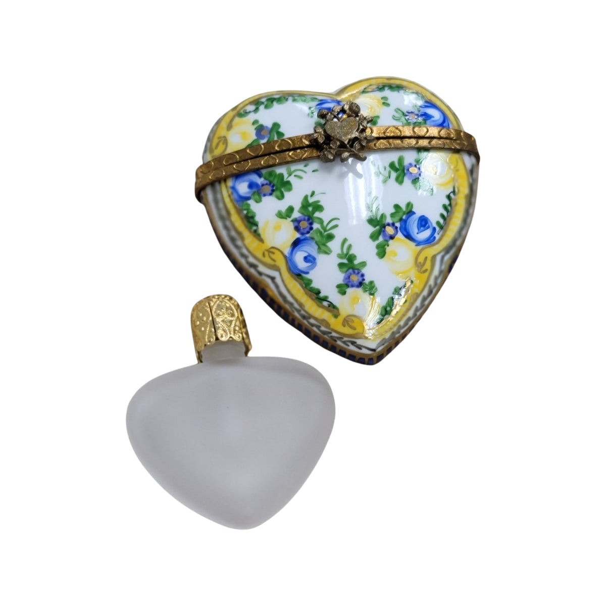 Yellow Blue Heart Perfume Bottle, view 3