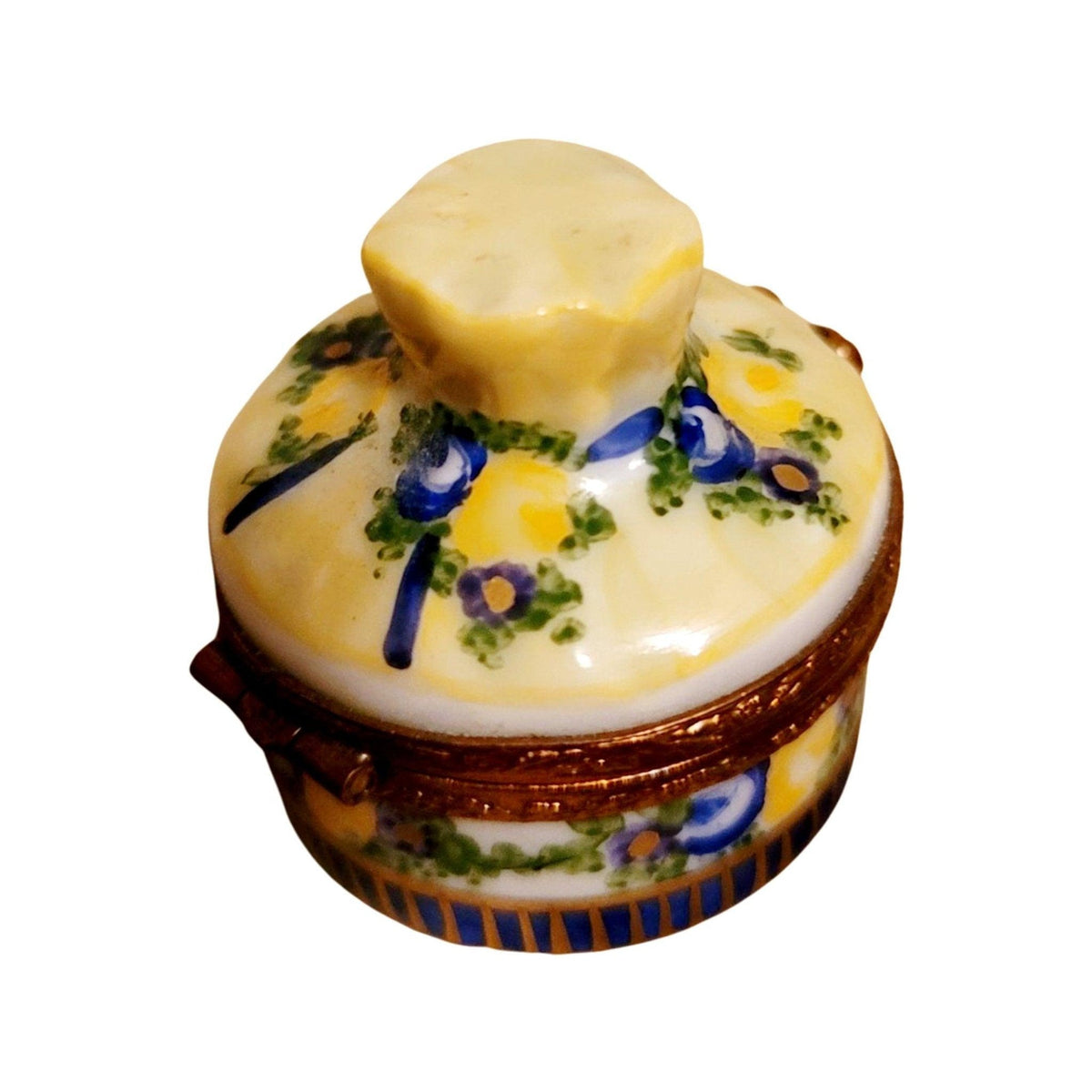 Yellow Bouquet Flower Basket Limoges Box, view 6