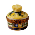 Yellow Bouquet Flower Basket Limoges Box, a hand-painted Limoges porcelain gift