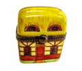 Yellow Cottage House Home Decor Box, a hand-painted Limoges porcelain gift