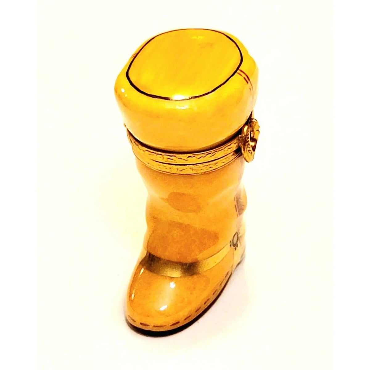 The Yellow Riding Boot Cowboy, a Limoges keepsake with true French charm