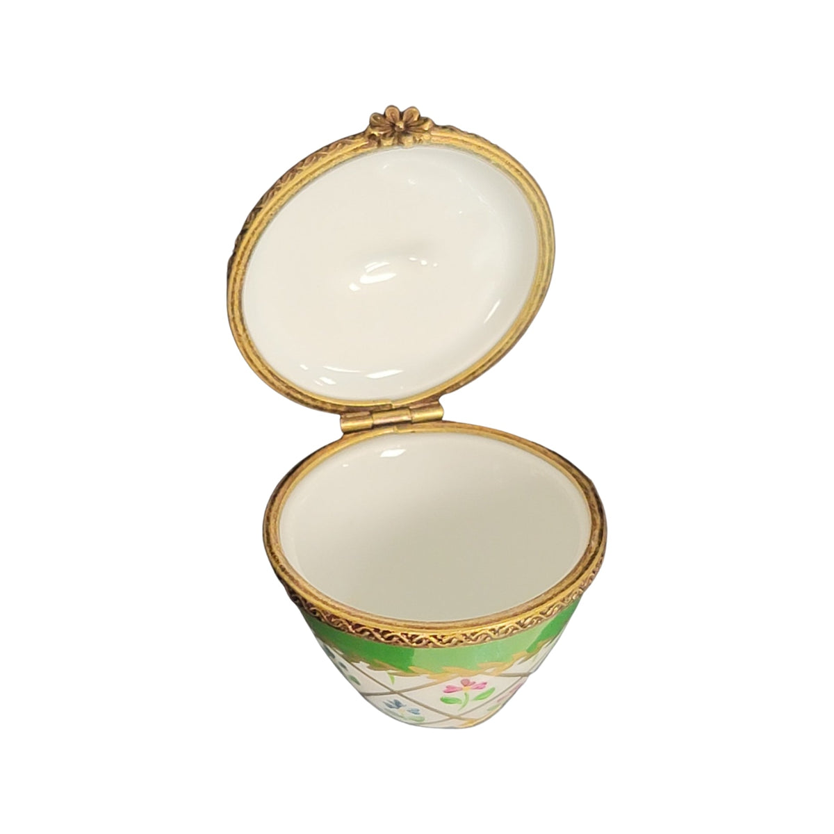 Yellow Crown Top Limoges Porcelain Box Gift, view 3