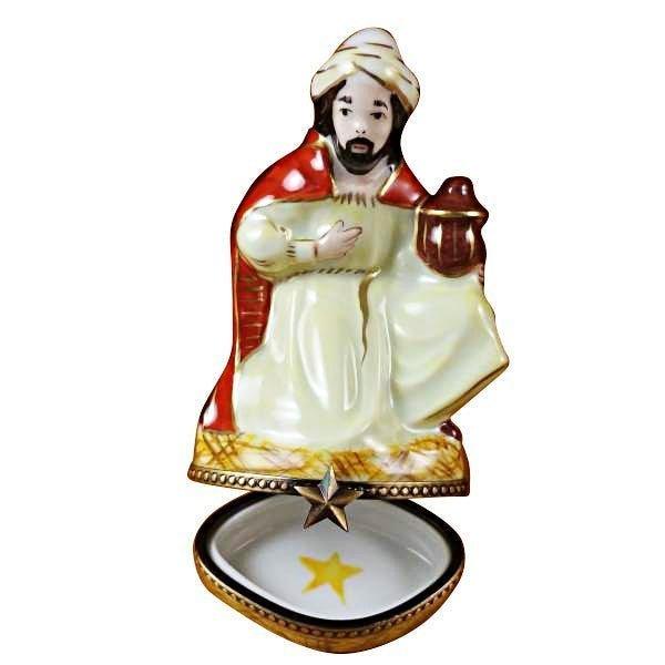 Yellow King Wiseman Limoges Box, view 3