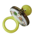 Authentic Yellow Pacifier Baby Limoges box, hand-painted in France, from Limoges Boutique
