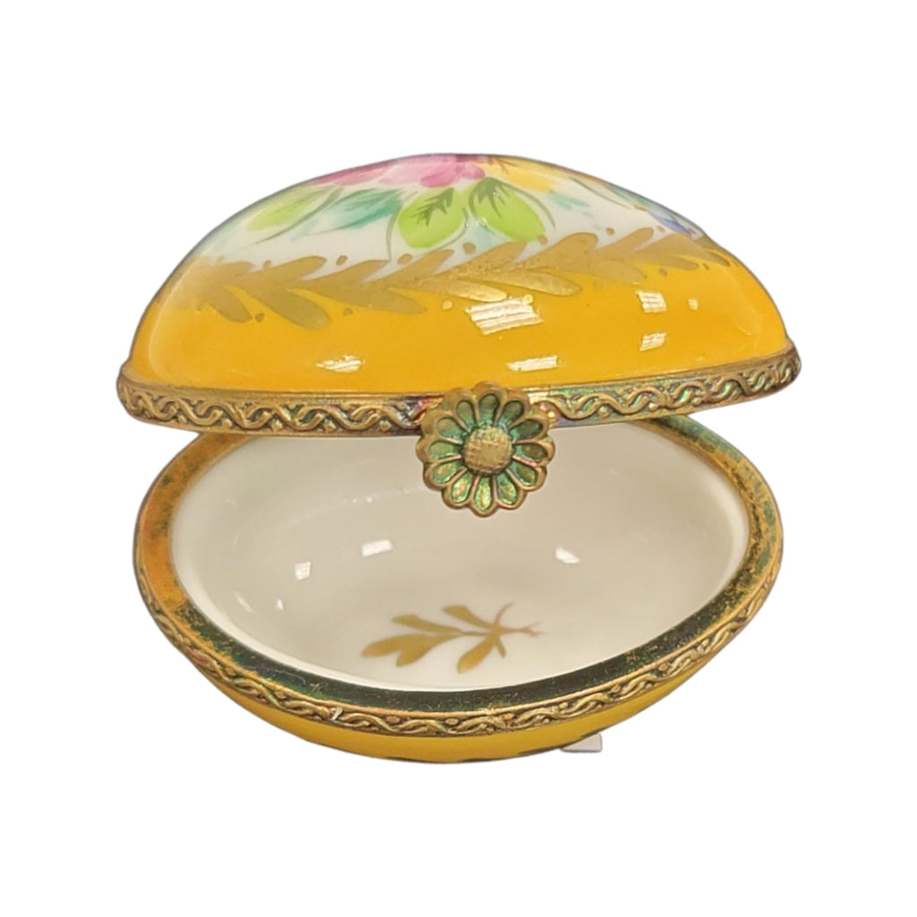 Yellow Porcelain Egg Box for Elegant Gifts, view 2