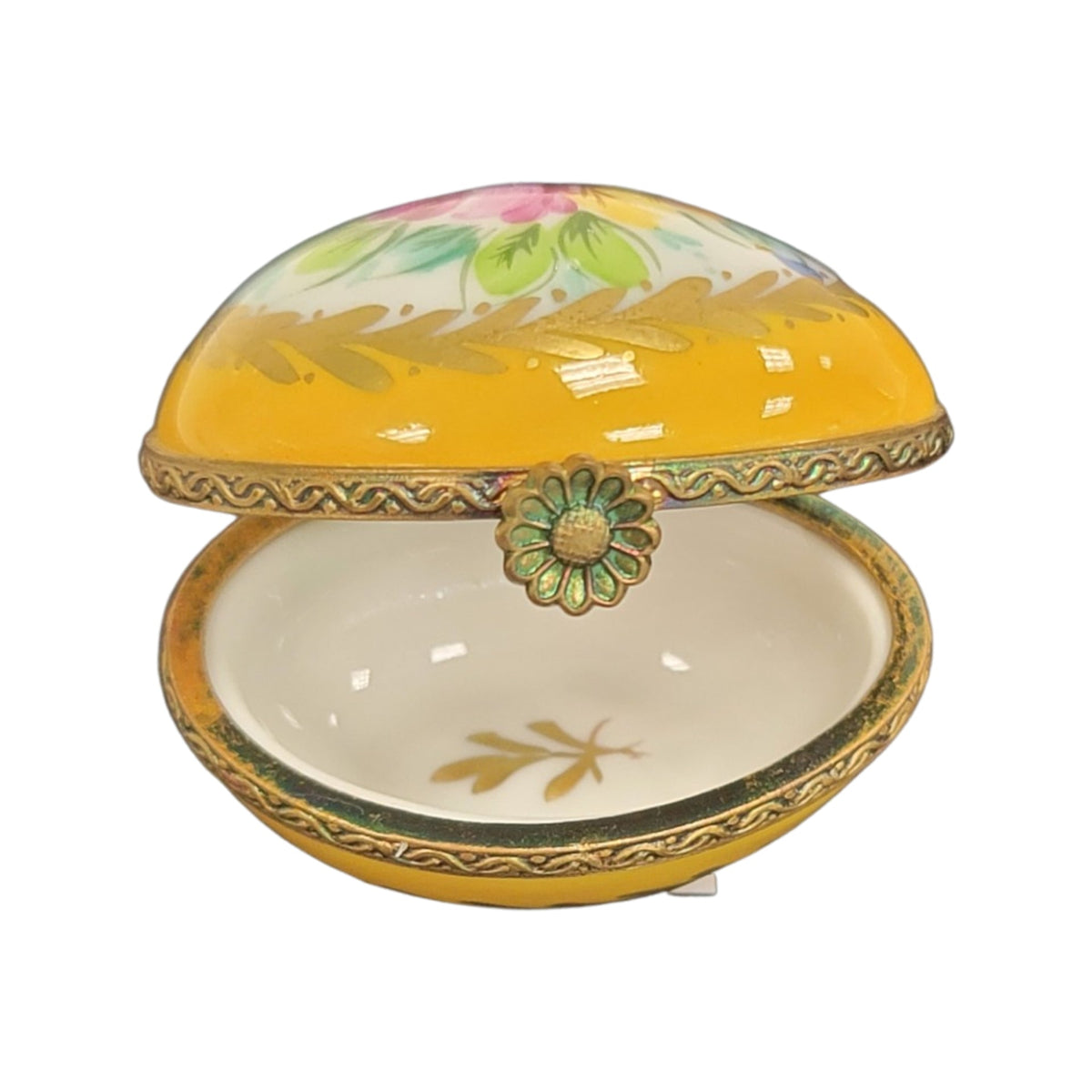 Yellow Porcelain Egg Box for Elegant Gifts, view 2
