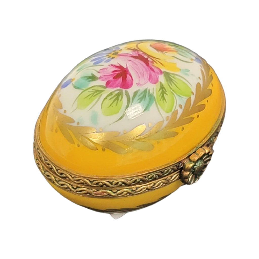 Yellow Porcelain Egg Box for Elegant Gifts, view 4