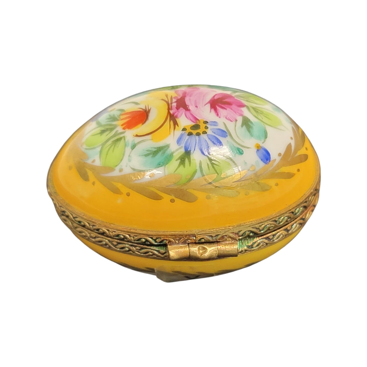 Yellow Porcelain Egg Box for Elegant Gifts, view 5