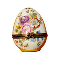 Authentic Roses on Yellow Egg Limoges box, hand-painted in France, from Limoges Boutique