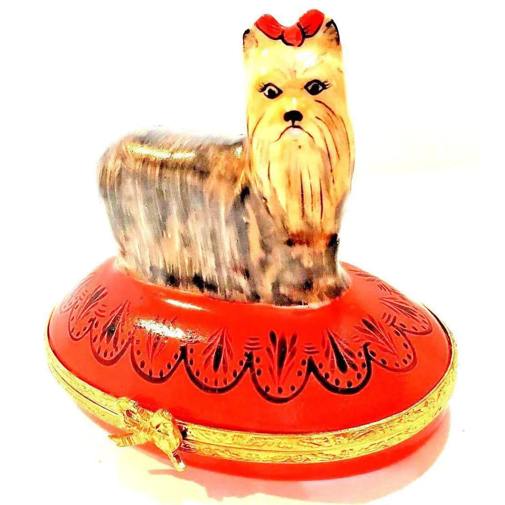 Yorkshire Dog Terrier Yorkie Artoria Box Limoges, view 3
