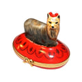 Yorkshire Dog Terrier Yorkie Artoria Box Limoges, a hand-painted Limoges porcelain gift