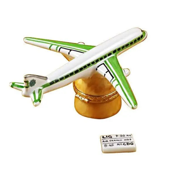 Painted details on the Airplane Airlines for Aviation Limoges box, French art in miniature