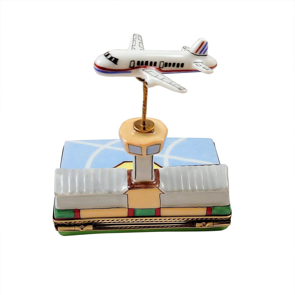 A thoughtful gift for Francophiles: the Airport with Flying Plane Limoges box