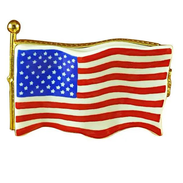 American Flag by Rochard, an authentic French Limoges box from Limoges Boutique