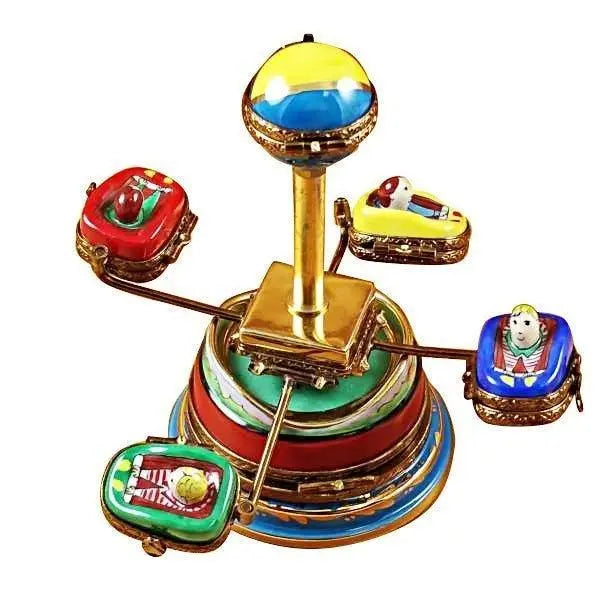 Treasured French collectible: Amusement Ride Limoges box, painted by hand