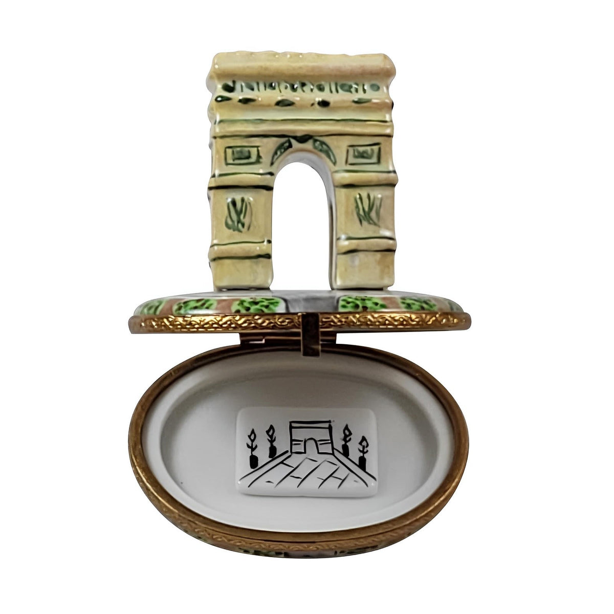The Arc De Triomphe for Parisian, a Limoges keepsake with true French charm