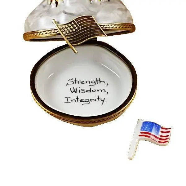 Bald Eagle Removable American Flag Limoges Box for Patriotic, view 4