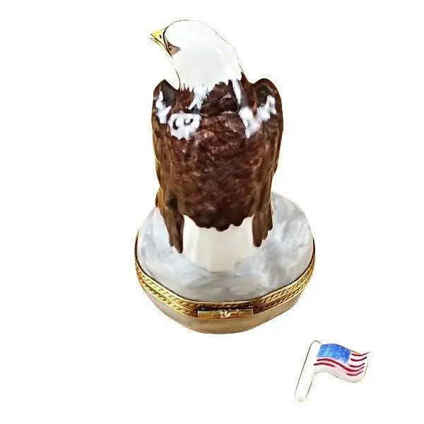 Bald Eagle Removable American Flag Limoges Box for Patriotic, view 3