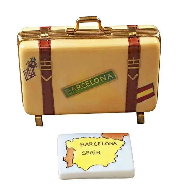 Barcelona Suitcase Limoges Box for Travel Lovers, view 3