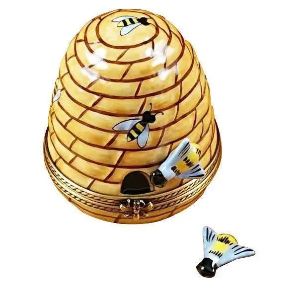 Beehive with Bee Limoges Box Gift, a hand-painted Limoges porcelain gift