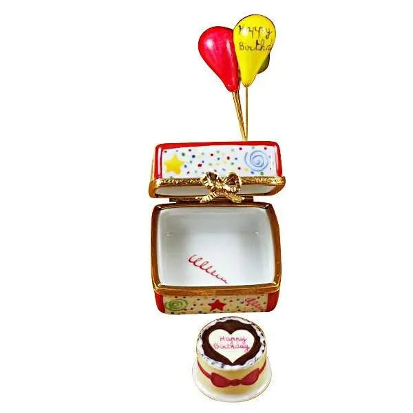 Birthday Cake with Balloons & Confetti Limoges Box, view 4