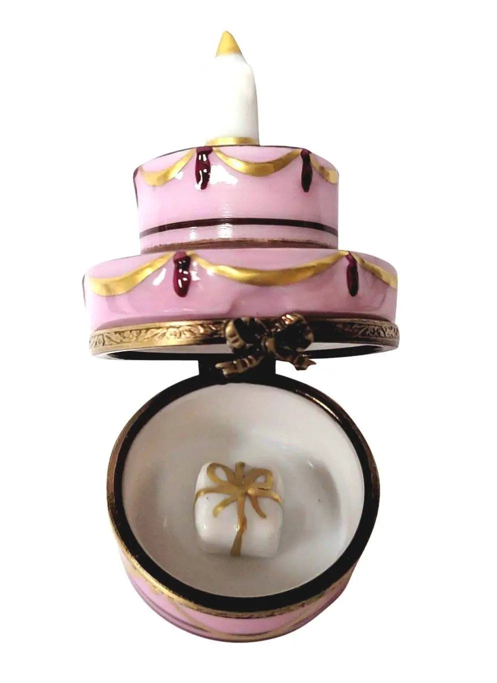 Birthday Cake with Candle Limoges Box, view 2