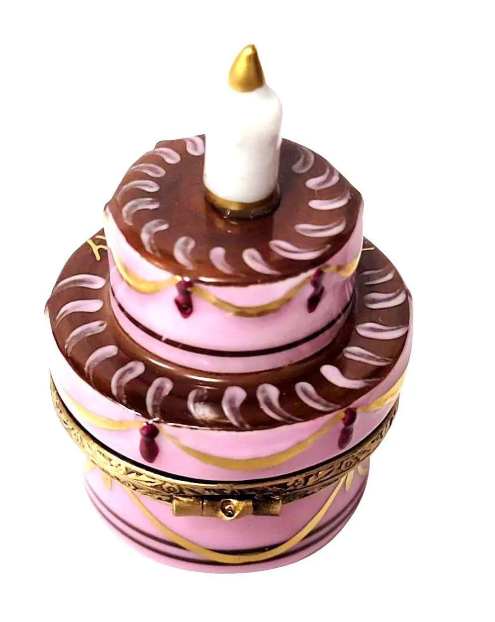 Birthday Cake with Candle Limoges Box, view 3