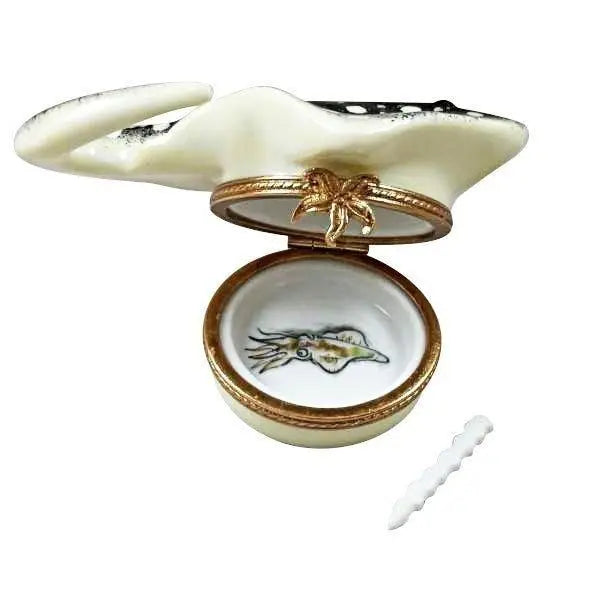 Black Stingray with Removable Barb Limoges Box for Collectors, view 2